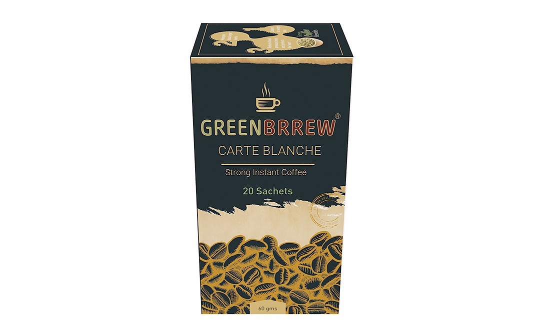 GreenBrrew Carte Blanche Strong Instant Coffee   Box  60 grams